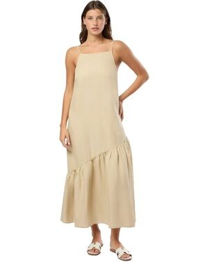Onia Air Linen Square Neck Maxi Dress